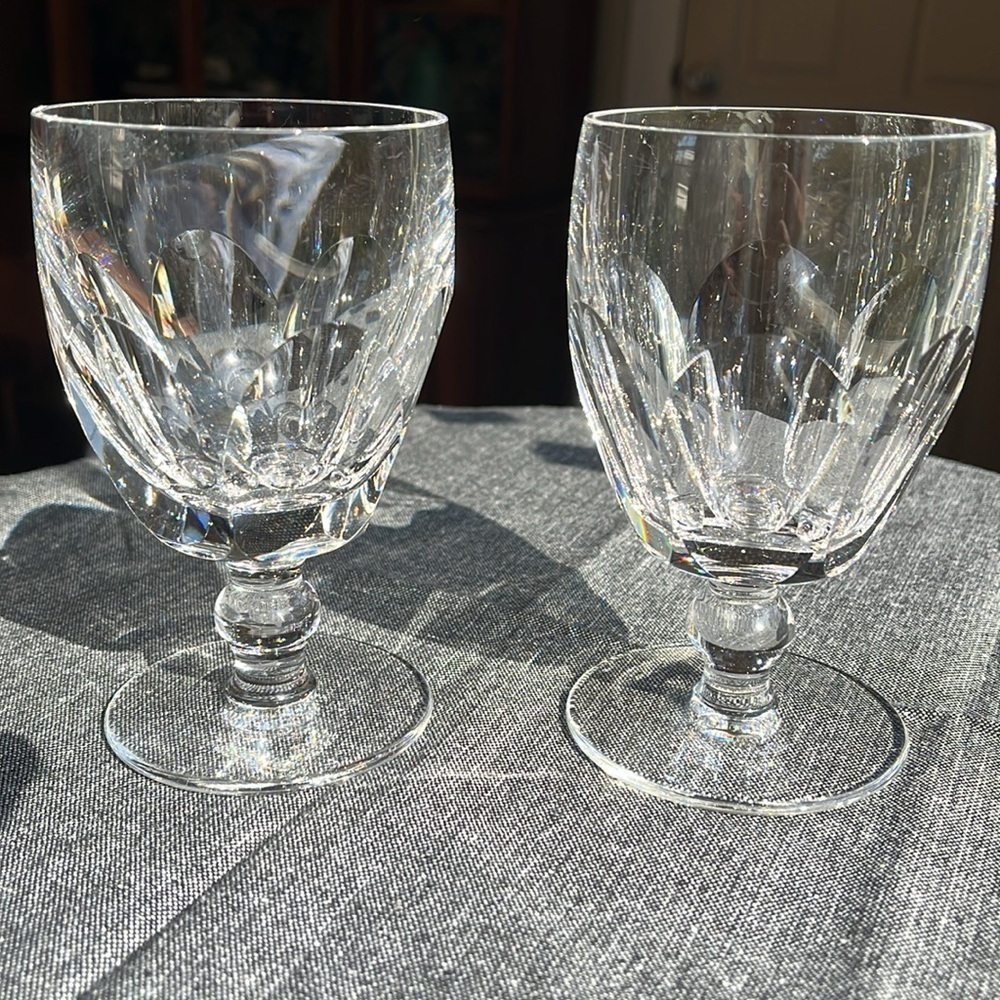 Waterford Crystal Kathleen Cut Claret Wine Glasses Set of 2